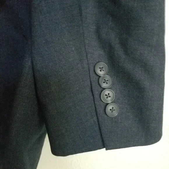 Vintage Christian Dior Dark Blue Navy Sports Coat Pure Virgin Wool Medium - Picture 4 of 6